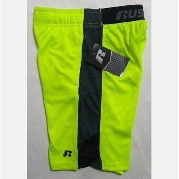 Russell Boys Athletic Active Basketball Shorts Dri Power 360 NWT yellow Size XL - Picture 2 of 3